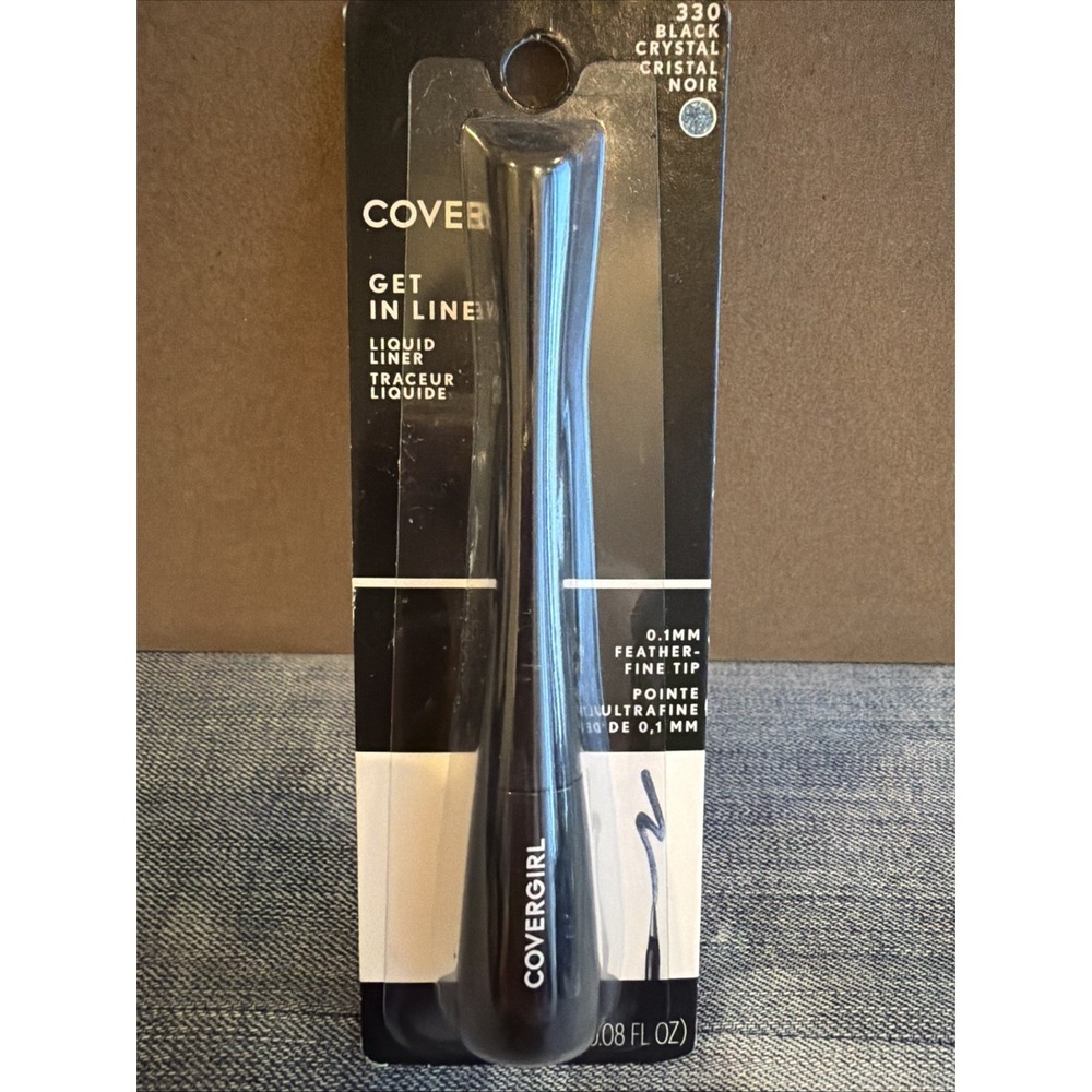 COVERGIRL Get In Line Liquid Eyeliner, 330 Black Crystal/NIB